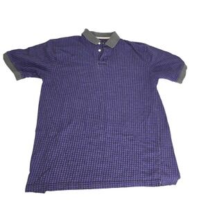 Fore Mens‎ Golf Polo Shirt Size Large Short Sleeve Geometric Cotton USA Made